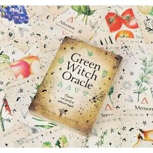 Green Witch 44 Oracle Card Deck & E-Guideboook 3x4" Cards -Spiritual Guidance